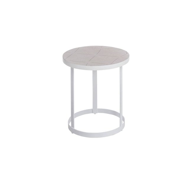 Bout de canapé en métal  GWEN Couleur blanc <span itemprop=