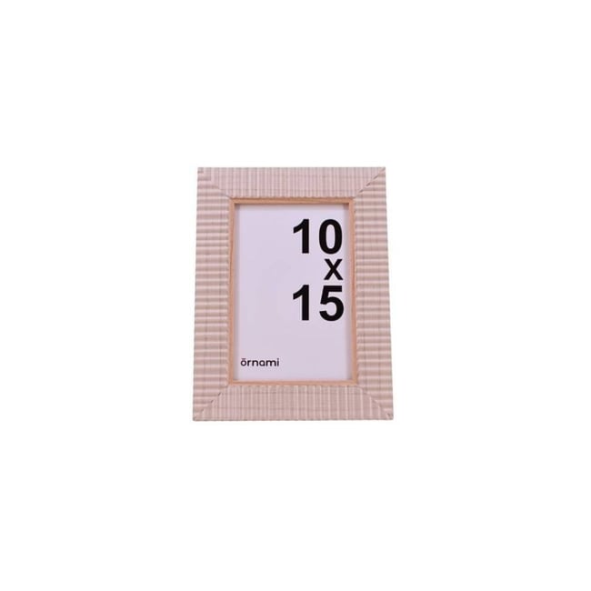 Cadre photo strié 10x15 Couleur beige <span itemprop=