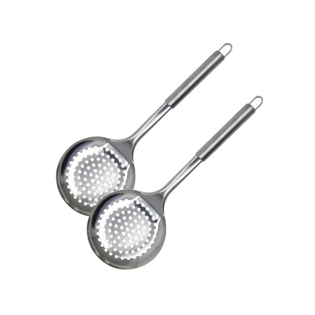 Ensemble de 2 Ecumoires en inox ELEMENTAL inox <span itemprop=