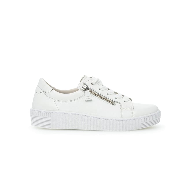 Baskets en  à talon compensé blanc <span itemprop=