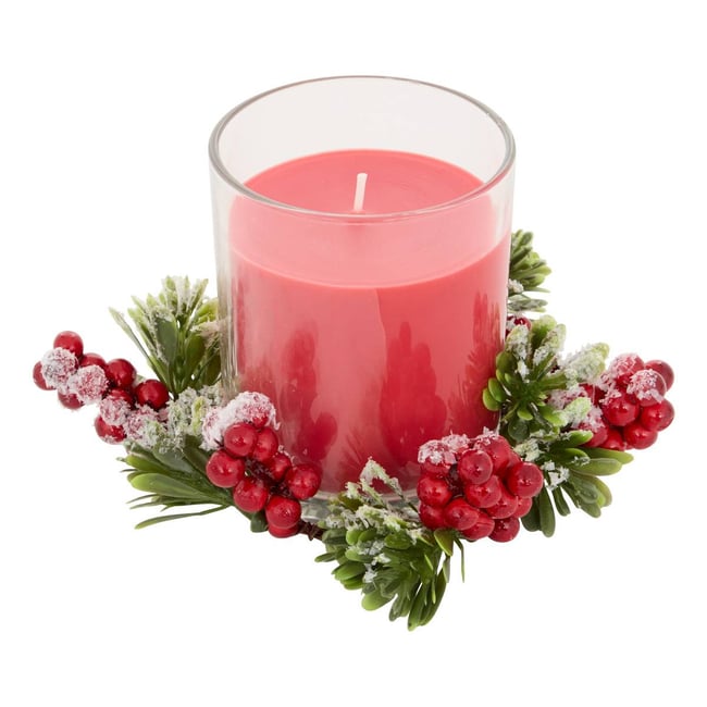 Bougie parfumée centre de table rouge 170 g Couleur rouge <span itemprop=