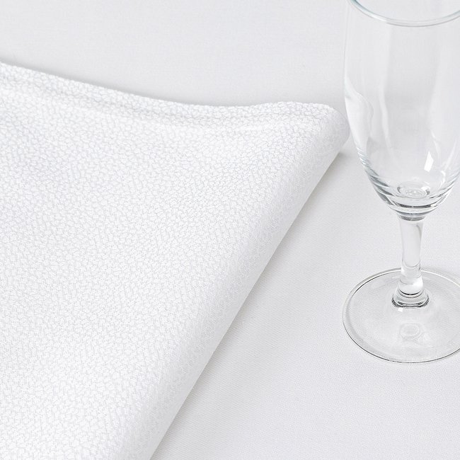 Serviette de table en Coton, GALUCHAT blanc <span itemprop=