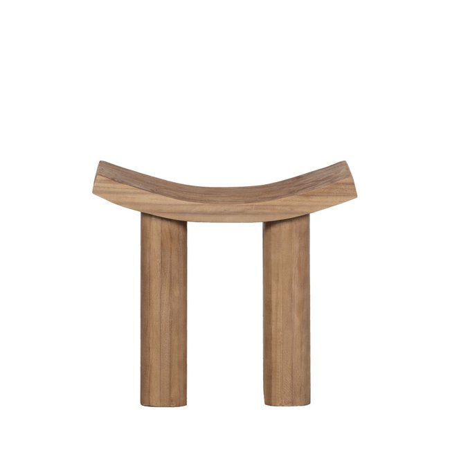 Tabouret en bois design H45cm- JAPAN Couleur bois clair <span itemprop=