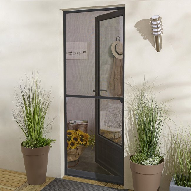 Moustiquaire porte battante aluminium pour porte - recoupable - MADECOSTORE