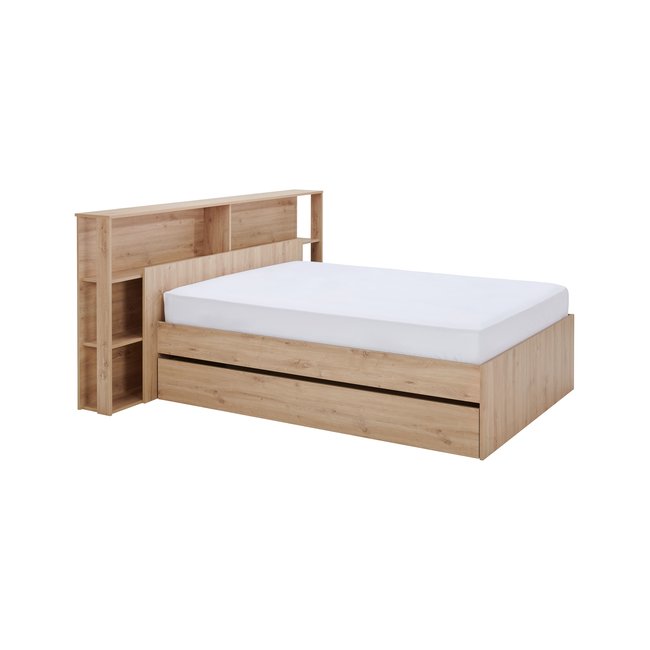 Lit rangement - NATURE Couleur bois clair <span itemprop=