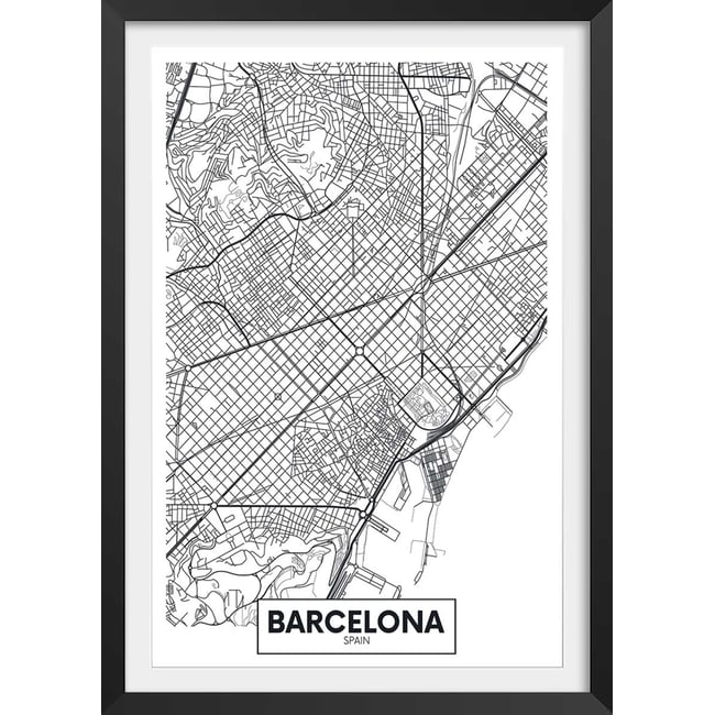 Affiche graphique barcelona spain - HEXOA