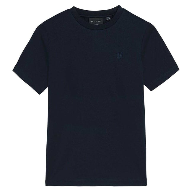 T-shirt manches courtes motif/style tonal bleu marine <span itemprop=