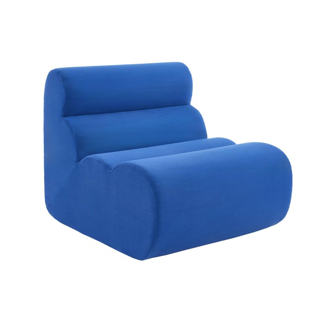 Chauffeuse tissu 1 place NOVA Couleur bleu électrique <span itemprop=