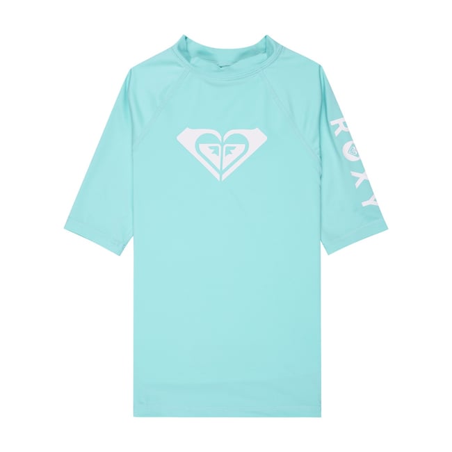 Lycra manches courtes WHOLE HEARTED. bleu aqua splash <span itemprop=