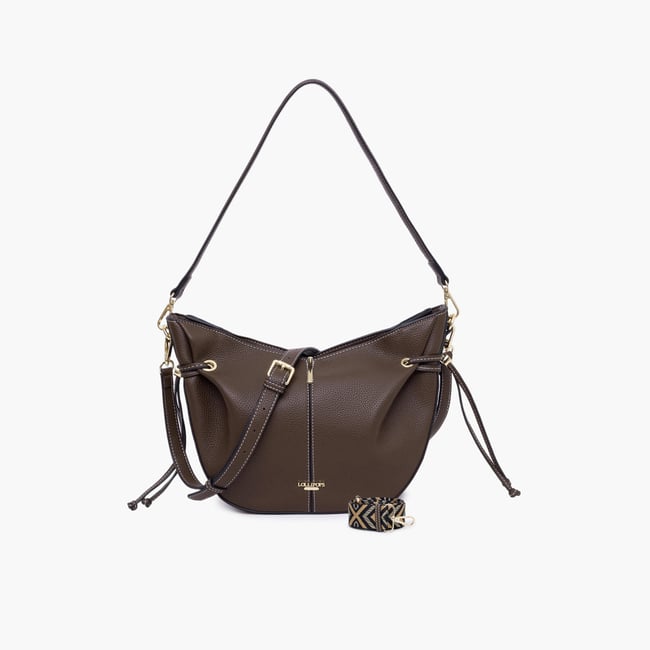 Sac porté épaule  Taloum M marron <span itemprop=