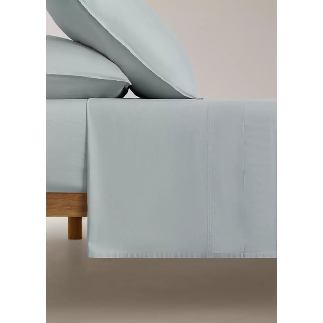 Drap plat en satin double surpiqûre Lit 90 cm - MANGO HOME