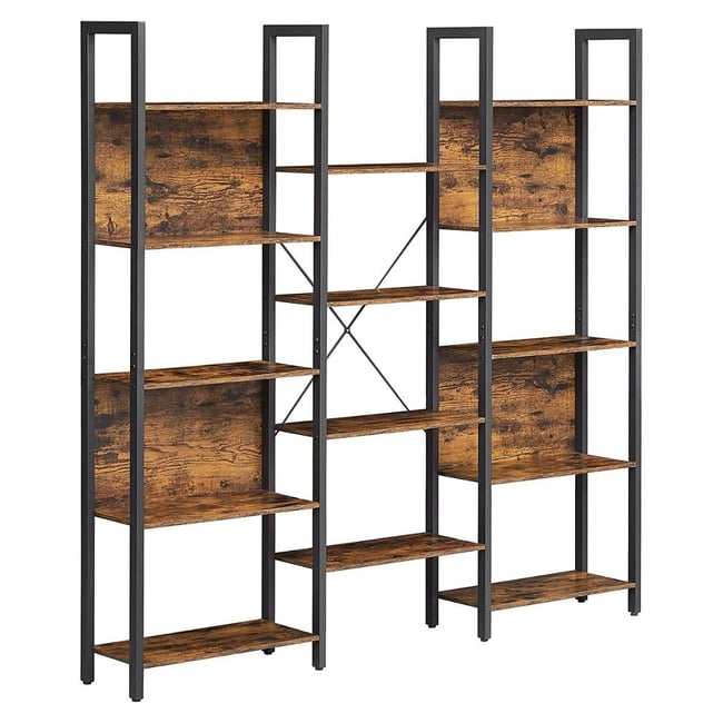 Etagère 14 Niveaux Style Industriel - L158 x H166 cm Couleur noir <span itemprop=