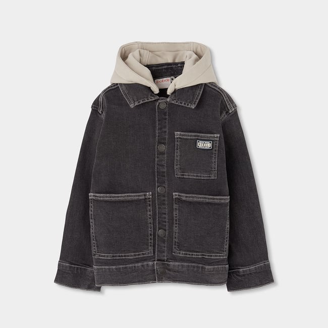 Veste en jean e pour garçon gris <span itemprop=