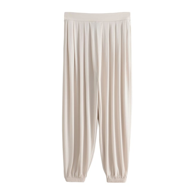 Pantalon bouffant soyeux plissé - NEXT