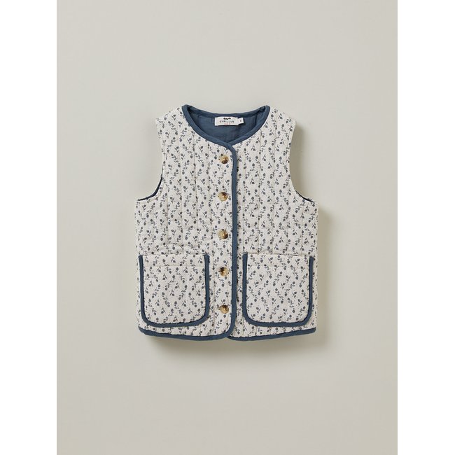 Veste matelassée sans manches imprime maggie <span itemprop=