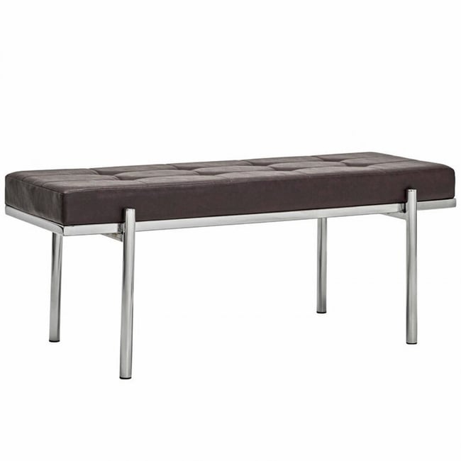 Banc finition chromée Lao Couleur marron <span itemprop=