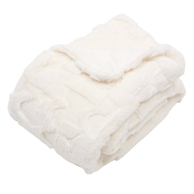 Plaid NALIA blanc <span itemprop=