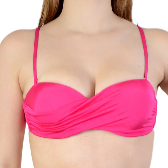 Haut De Maillot De Bain Twisty Fushia rose <span itemprop=
