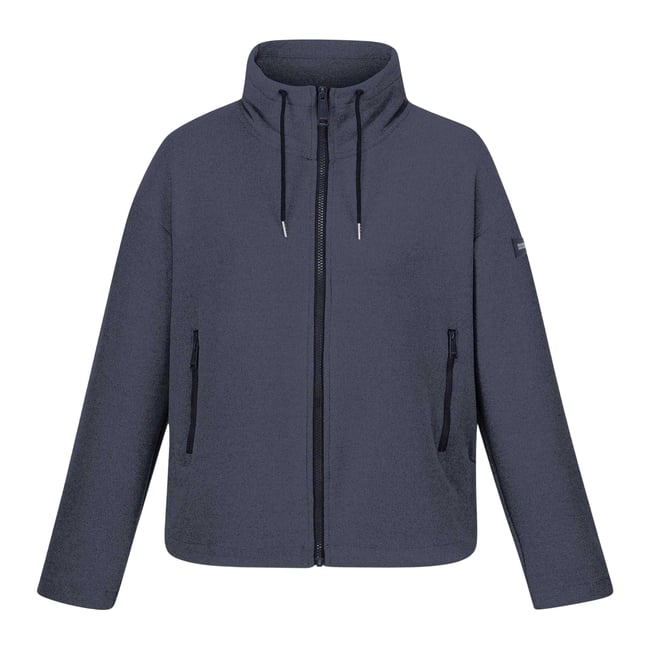 Veste unie à col montant ASHLYNN bleu marine <span itemprop=