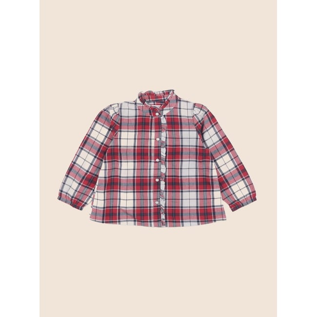 Blouse - Très bon état rouge <span itemprop=
