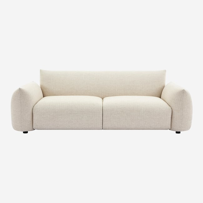 Canapé de jardin 3 places en tissu imperméable ICAPUI crème <span itemprop=