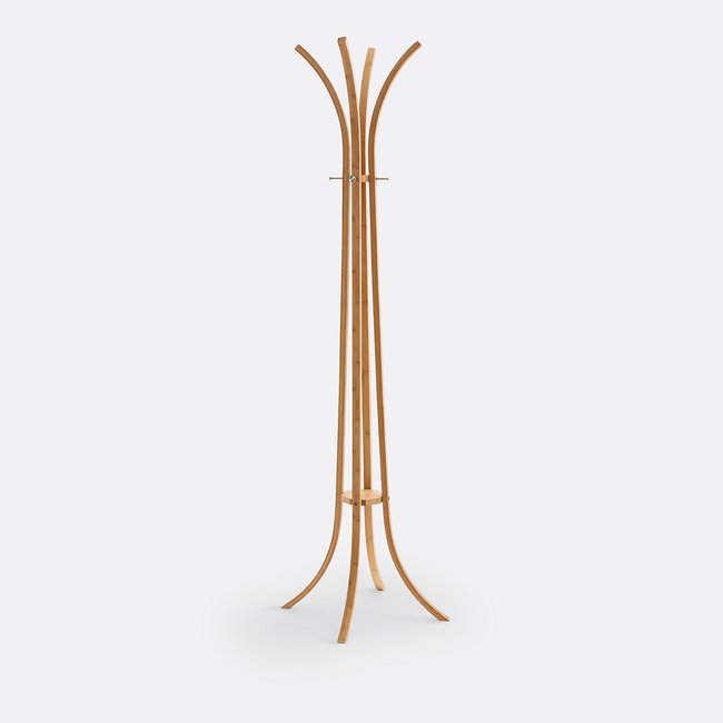 Teepi 4-Spoke Bamboo Coat Rack, light natural wood, SO'HOME