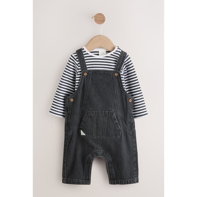 Ensemble bébé body et salopette en jean - NEXT