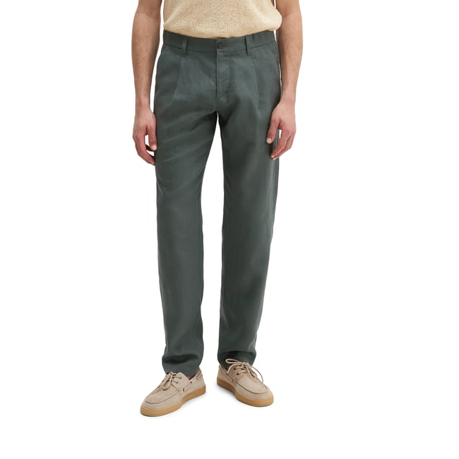 Pantalon en lin modèle Osby Jogger pleats avec ceinture élastique - MARC O'POLO