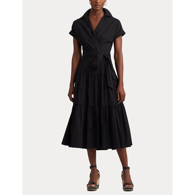 Tamreight cotton mix dress with short sleeves black Lauren Ralph Lauren La Redoute