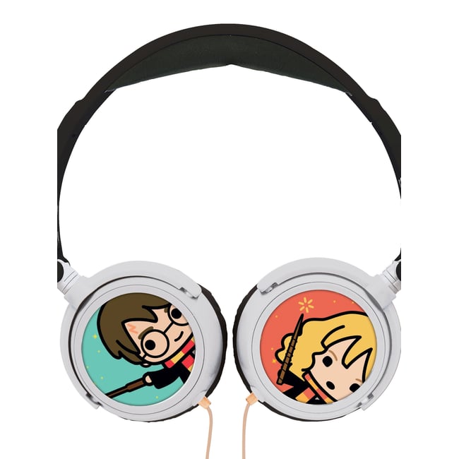 Casque stéréo filaire pliable Harry Potter blanc <span itemprop=