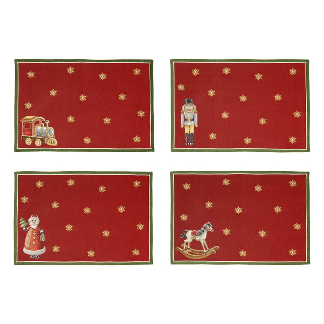 Set De Table Édition Anniversaire, 4 Pcs TOY'S DELIGHT multicolore <span itemprop=