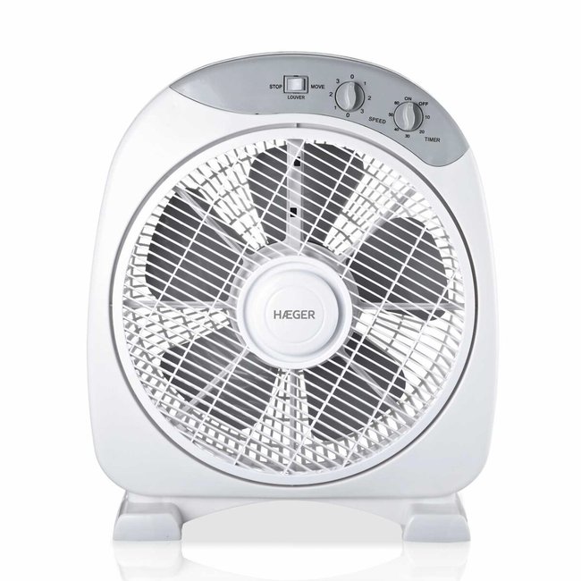 Ventoinha de chão HAEGER HOME WIND - 40W, 30,5cm, da HAEGER branco <span itemprop=