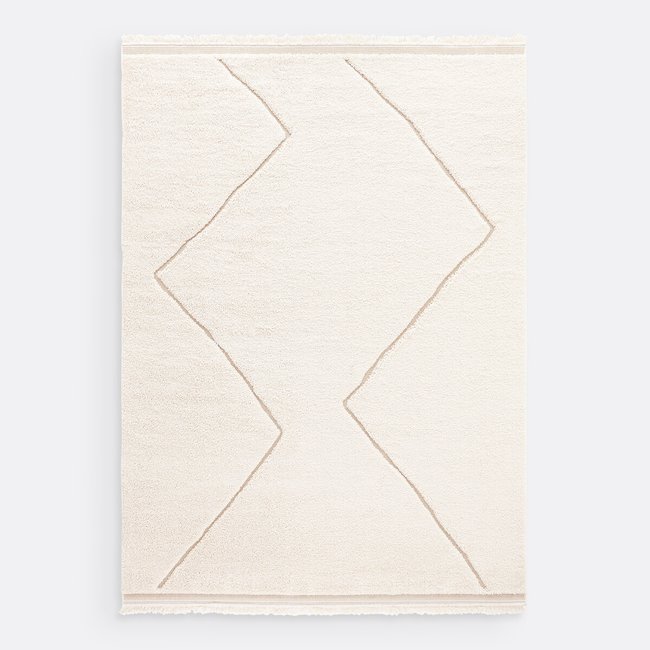 Tapis style berbère XL, Effie  Couleur ecru <span itemprop=