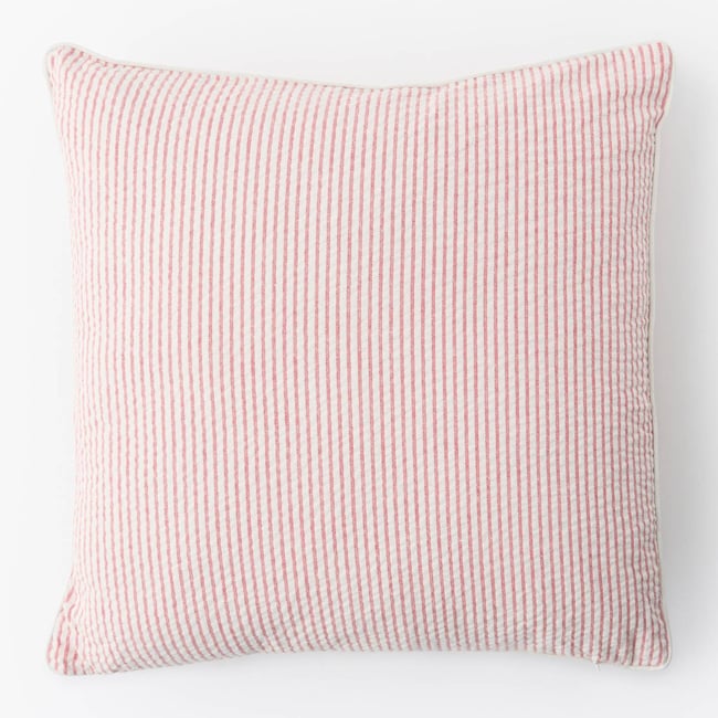 Coussin carré seersucker, 45x45cm, 100% coton flots <span itemprop=