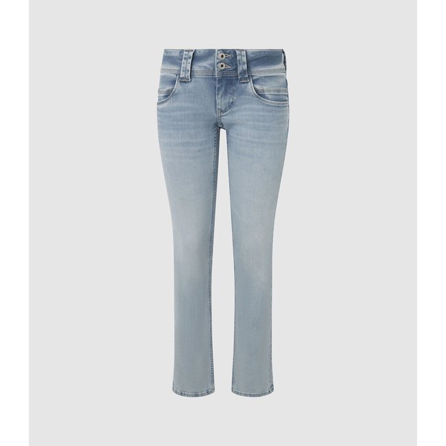 Slim Fit Jeans in Low Rise, bleached powerflex, PEPE JEANS