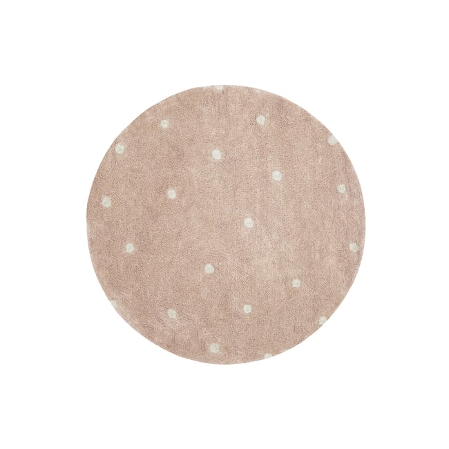 Tapis Rond en coton  à pois CHASSE AUX CHAMPIGNONS - LORENA CANALS