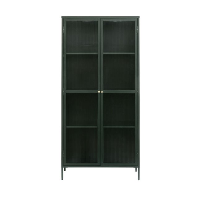 Vaisselier 2 portes en verre stié et métal H190cm- BJORN - DRAWER