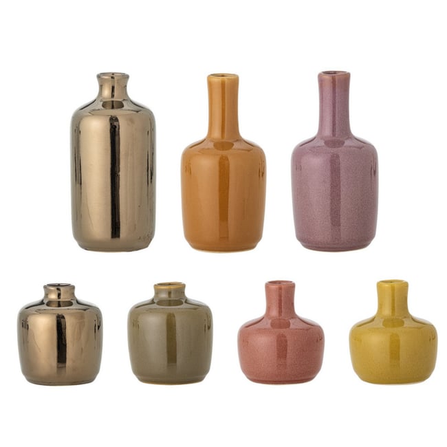 Petits vases grès  MAIEN set de 7 Couleur multicolore <span itemprop=