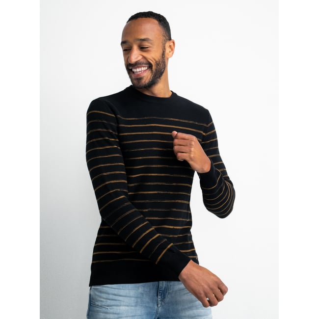 Pull tricoté noir black <span itemprop=