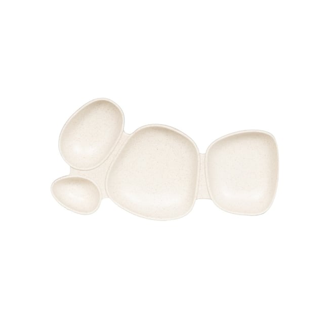 Plat apéritif 4 compartiments Dipsa  29x16 cm Couleur crème / ivoire <span itemprop=