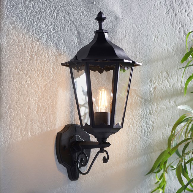 Newport Black Outdoor Wall Light, black, SO'HOME