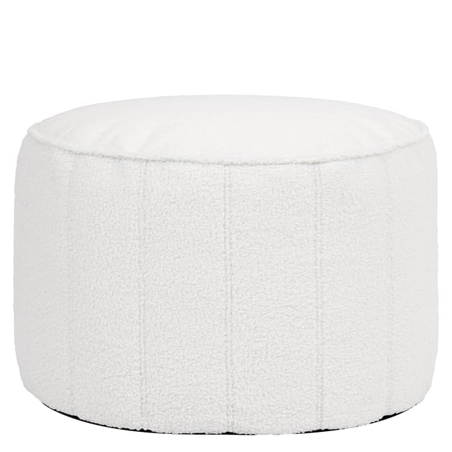Pouf repose-pieds rond en bouclette Oeko-Tex® - MILANO - ICON