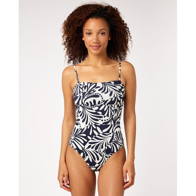 Maillot de bain une pièce Bandeau Afterglow Floral navy - marine <span itemprop=