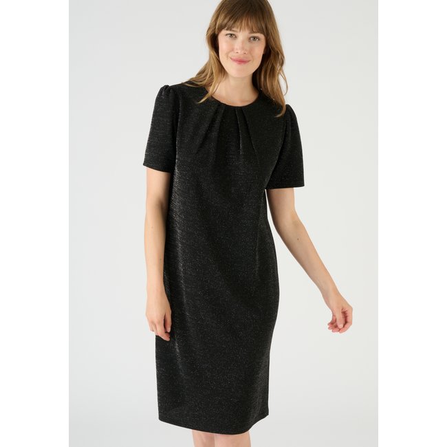 Robe en maille scintillante noir <span itemprop=