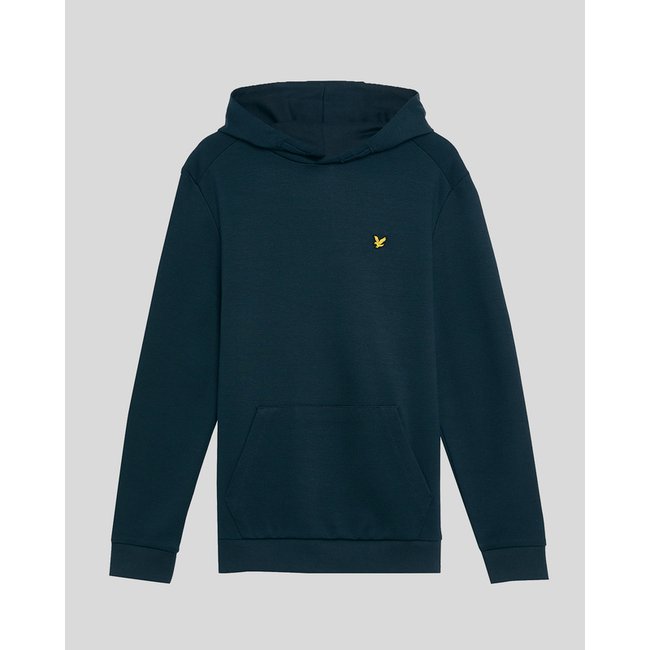 Sweat à capuche en polaire grattée bleu foncé marine <span itemprop=