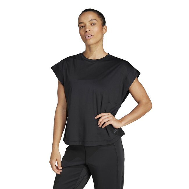 T-shirt met ronde hals voor yoga <span itemprop=