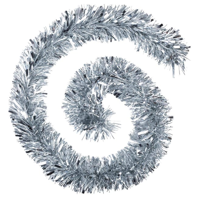 Guirlande boa brins fins 15 cm x 2m 8 plis argent - ATMOSPHERA