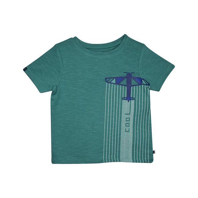 Tee shirt lawrence manches courtes enfant vert <span itemprop=