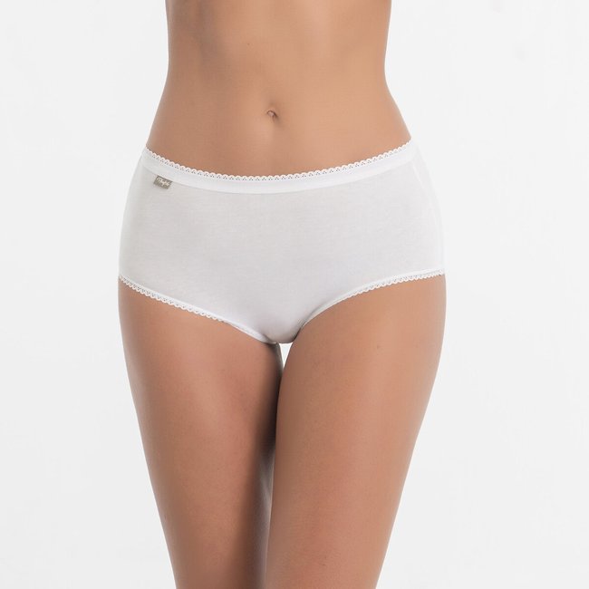 Lote de 5 cuecas sortidas, Cotton branco <span itemprop=