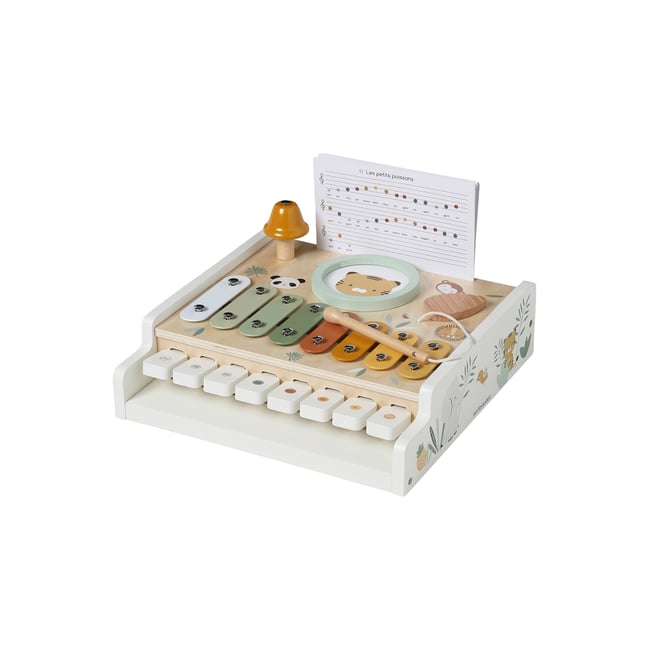 Piano musical 2 en 1 TANZANIE - bois FSC® beige <span itemprop=